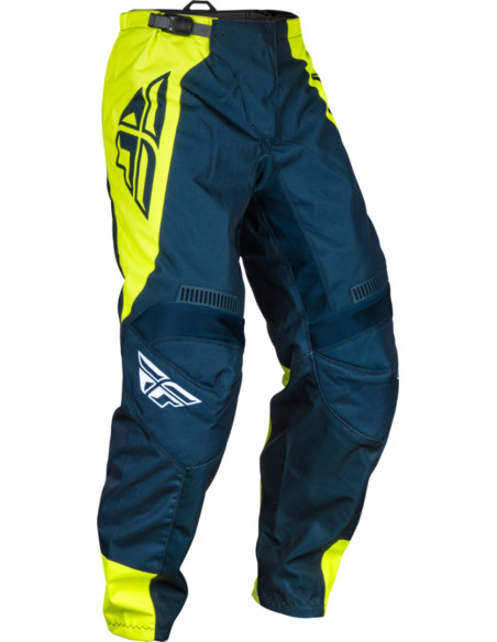 Pantalon cross Fly Racing 2024 F-16 - Navy Jaune Fluo Blanc