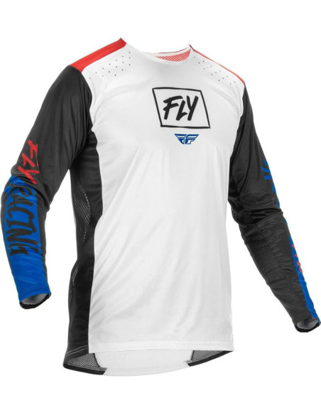 Maillot cross Fly Racing 2022 Lite - Rouge Blanc Bleu