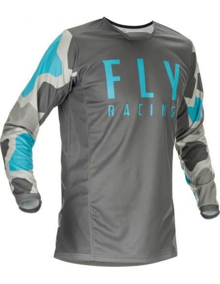 Maillot cross Fly Racing 2021 Kinetic K221 - Gris Bleu