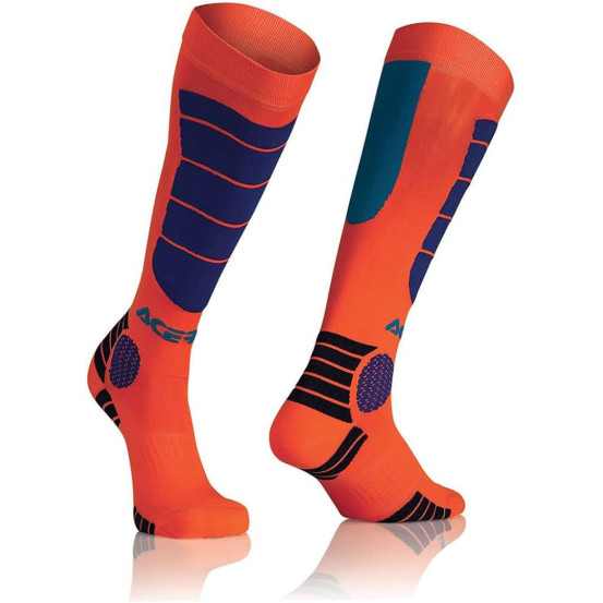 Chaussettes moto Acerbis MX Impact - Orange Bleu