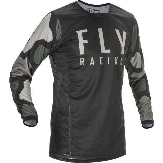 Maillot cross enfant Fly Racing Kinetic K221 - Noir Gris