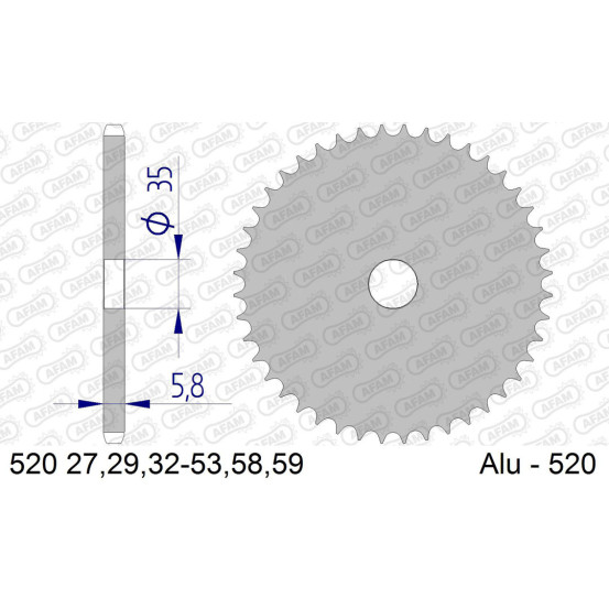 Couronne Alu Universelle AFAM AF520