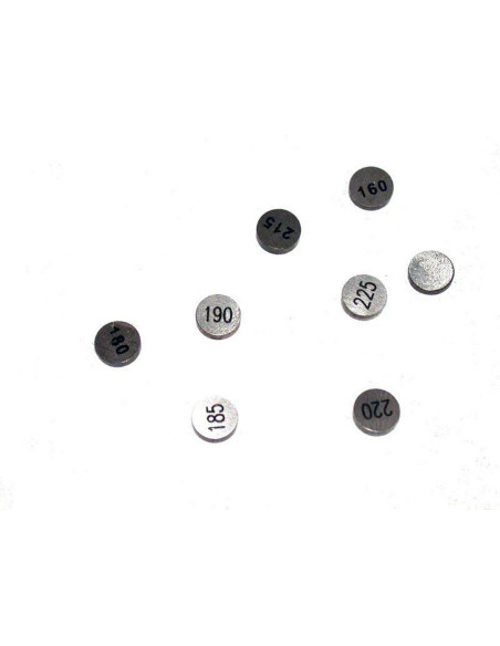 Jeu de 5 pastilles de soupapes HOTCAMS - Diamètre 10,00mm - Epaisseur au choix