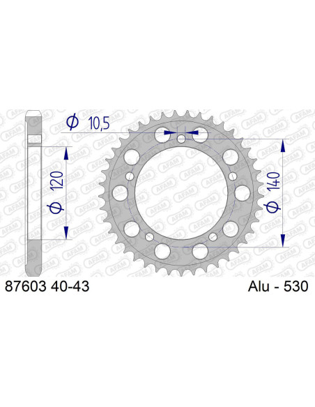 Couronne Alu AFAM 87603