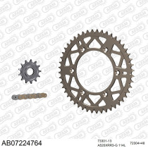 Kit chaine 520 AFAM - Couronne alu anti-boue - Type de chaine au choix - KTM EXC 250 1998