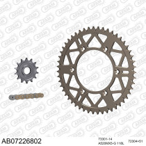 Kit chaine 520 AFAM - Couronne alu anti-boue - Type de chaine au choix - KTM SXF 250 2017-2023
