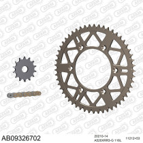 Kit chaine 520 AFAM - Couronne alu anti-boue - Type de chaine au choix - HM / HONDA CRE 250 F- X 2008-2016
