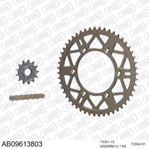 Kit chaine 520 AFAM - couronne alu anti-boue - GAS GAS MC 125 2021-2023