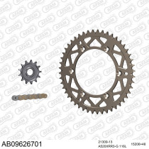 Kit chaine 520 AFAM - couronne alu anti-boue - GAS GAS EC 250 F 2013-2015