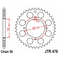 Couronne acier JT - Pas 530 - KAWASAKI 250 / 500 / 550cc