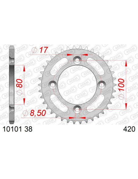 Couronne Acier AFAM 10101