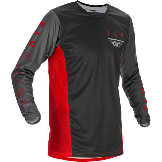 Maillot cross enfant Fly Racing 2021 Kinetic K121 - Rouge Gris Noir