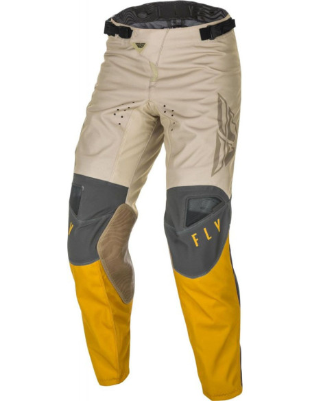 Pantalon cross enfant Fly Racing 2021 Kinetic K121 - Jaune Stone Gris