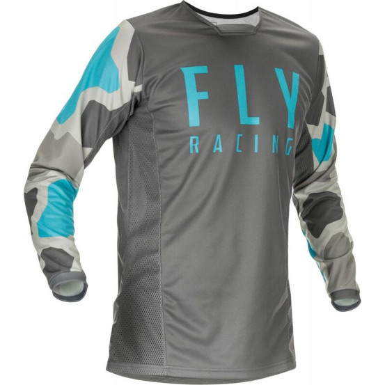 Maillot cross enfant Fly Racing Kinetic K221 - Gris Bleu