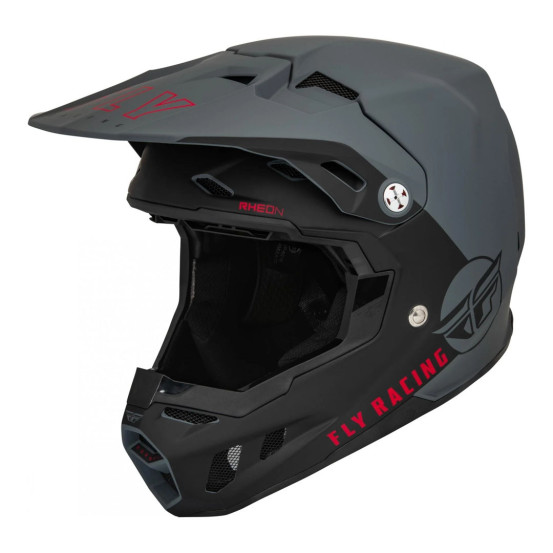Casque cross Fly Racing Formula CC Centrum - Gris Mat Noir