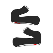 Joues de casque cross Airoh Aviator Ace - Noir Blanc