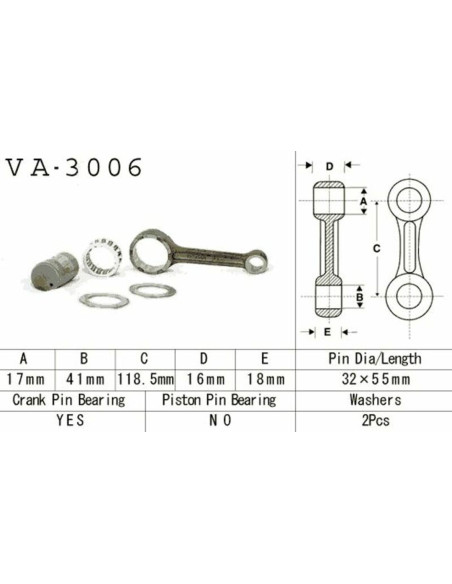 Kit bielle VESRAH 300 LTF F, 4 WDX 1991-2002