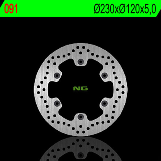 Disque de frein fixe arrière droit NG 230x120x5,0