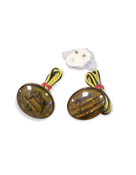 Clignotants Oeil Leds petit modèle orange (la paire)