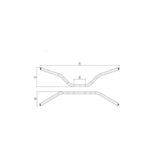 Guidon Tourisme Acier chromé TOMMASELLI Medium Ø22mm