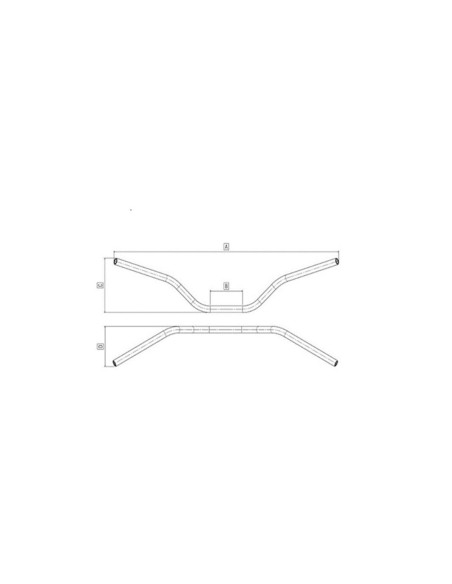 Guidon Tourisme Acier chromé TOMMASELLI Medium Ø22mm