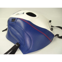 Tapis de réservoir BAGSTER Yamaha 1200 FJ 1986-1993 Blanc / Bleu / Liseré Fuchsia / Bleu
