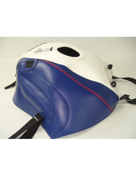 Tapis de réservoir BAGSTER Yamaha 1200 FJ 1986-1993 Blanc / Bleu / Liseré Fuchsia / Bleu