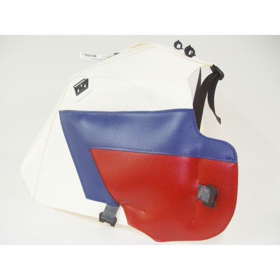 Tapis de réservoir BAGSTER Honda 750 XRV Africa Twin 1990-1992 Blanc / Bleu / Rouge
