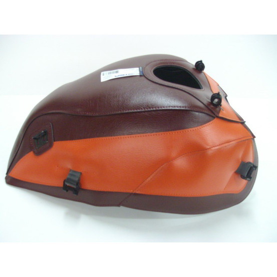 Tapis de réservoir BAGSTER Kawasaki 750 Zephyr 1990-1999 Bordeaux Foncé / Orange Foncé
