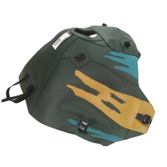 Tapis de réservoir BAGSTER Honda 750 XRV Africa Twin 1993-2003 Vert Foncé / Eucalyptus / Havane
