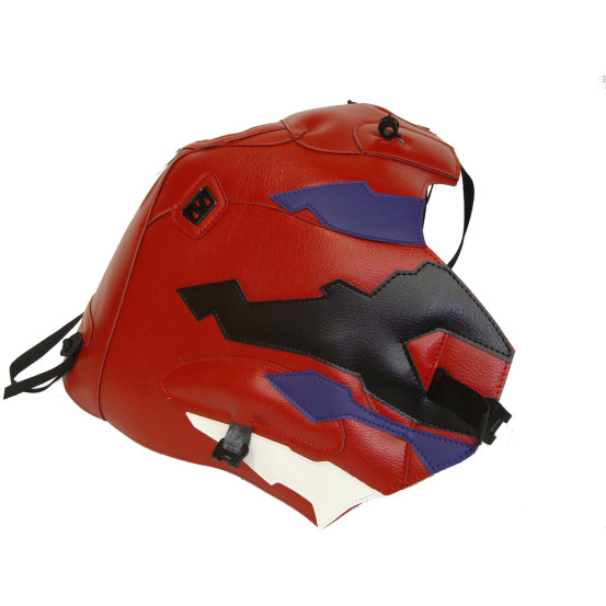 Tapis de réservoir BAGSTER Honda 750 XRV Africa Twin 1993-2003 Rouge / Violet Foncé / Noir / Blanc