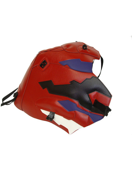 Tapis de réservoir BAGSTER Honda 750 XRV Africa Twin 1993-2003 Rouge / Violet Foncé / Noir / Blanc