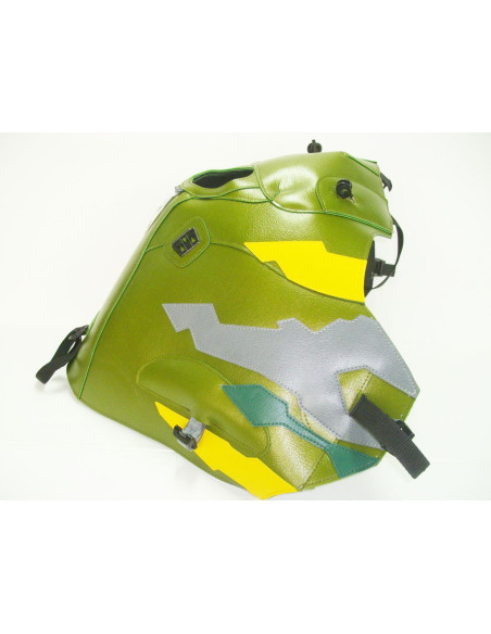 Tapis de réservoir BAGSTER Honda 750 XRV Africa Twin 1993-2003 Kaki / Jaune / Acier / Vert Foret / Jaune