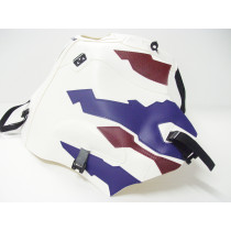 Tapis de réservoir BAGSTER Honda 750 XRV Africa Twin 1993-2003 Blanc / Bordeaux Clair / Bleu de Chine / Bordeaux Clair