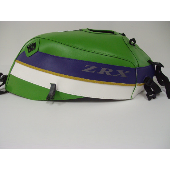 Tapis de réservoir BAGSTER Kawasaki 1100/1200 ZRX 1997-2007 Gazon / Bleu de Chine / Blanc / Or