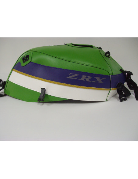 Tapis de réservoir BAGSTER Kawasaki 1100/1200 ZRX 1997-2007 Gazon / Bleu de Chine / Blanc / Or