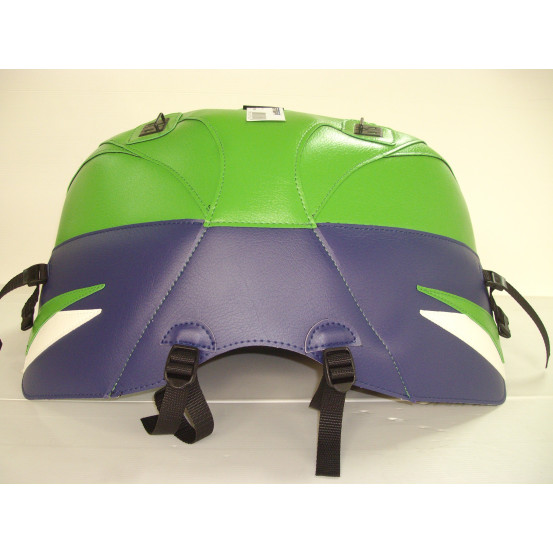 Tapis de réservoir BAGSTER Kawasaki 900 ZX-9R 1998-2003 Vert / Bleu de Chine / Blanc