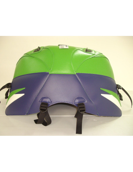 Tapis de réservoir BAGSTER Kawasaki 900 ZX-9R 1998-2003 Vert / Bleu de Chine / Blanc
