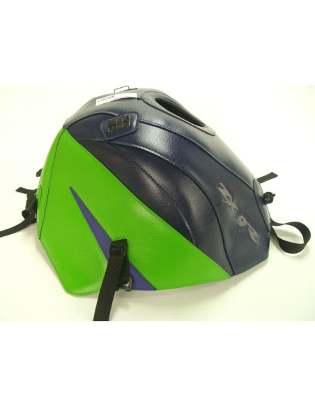 Tapis de réservoir BAGSTER Kawasaki 900 ZX-9R 1998-2003 Bleu Foncé / Vert / Violet