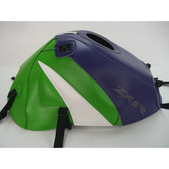 Tapis de réservoir BAGSTER Kawasaki 600/636 ZX-6R 1998-2002 Bleu de Chine / Vert / Blanc
