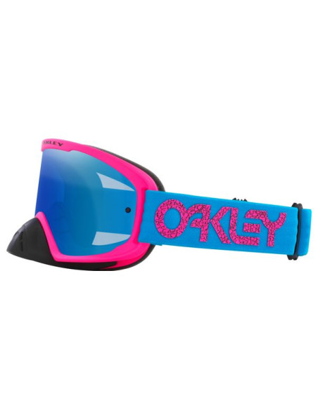 Masque cross OAKLEY O-Frame 2.0 Pro MX Craquelé Rose Bleu - Écran Iridium Noir Ice