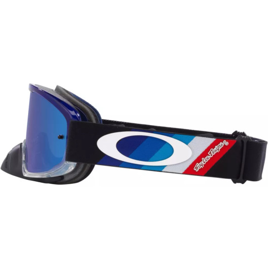 Masque cross OAKLEY O-Frame 2.0 Pro MX TLD Stripes Bleu Gris - Écran Iridium Noir Ice