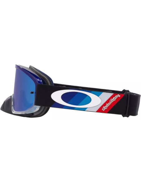 Masque cross OAKLEY O-Frame 2.0 Pro MX TLD Stripes Bleu Gris - Écran Iridium Noir Ice