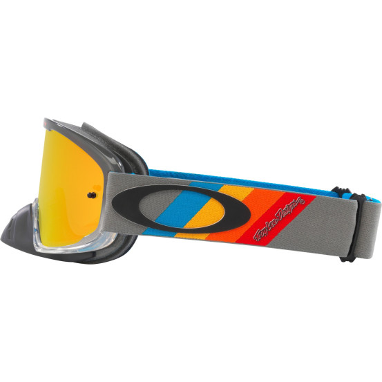 Masque cross OAKLEY O-Frame 2.0 Pro MX TLD Stripes Gris Jaune - Écran Iridium Rouge
