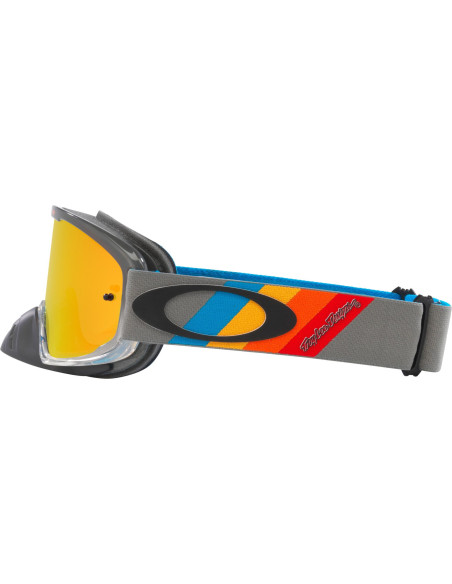 Masque cross OAKLEY O-Frame 2.0 Pro MX TLD Stripes Gris Jaune - Écran Iridium Rouge