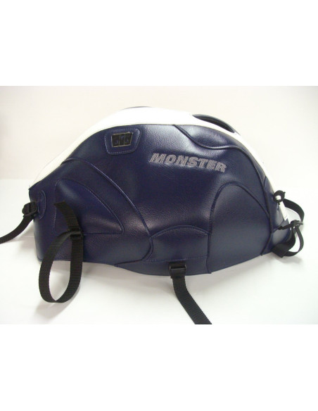 Tapis de réservoir BAGSTER Ducati 600/1000 Monster S4/S2R/S4R 2000-2008 Bleu Foncé / Blanc