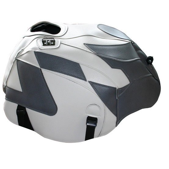 Tapis de réservoir BAGSTER Aprilia 1000 RSV R / Tuono 2006-2010 Blanc / Damier / Acier