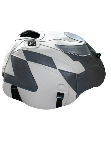 Tapis de réservoir BAGSTER Aprilia 1000 RSV R / Tuono 2006-2010 Blanc / Damier / Acier