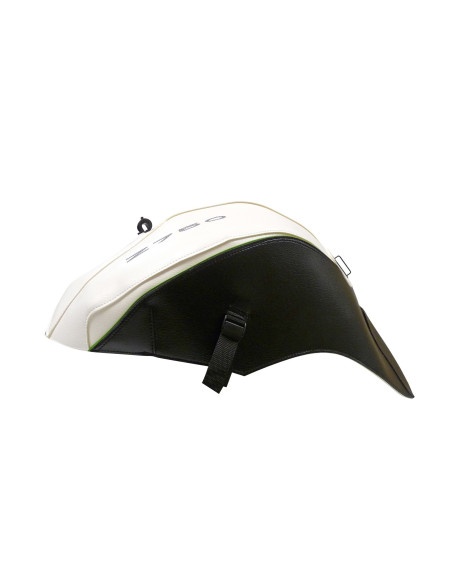 Tapis de réservoir BAGSTER Kawasaki Z 750 2007-2012 Blanc / Noir / Liseré Vert Nacre