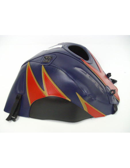 Tapis de réservoir BAGSTER Honda 1000 CBR RR 2008-2011 Bleu Foncé / Rouge Or